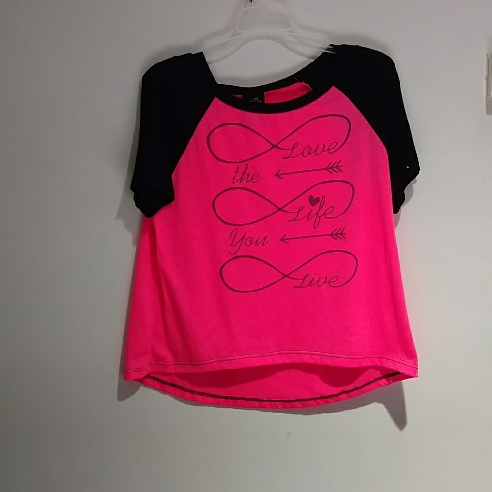 Rue21 Neon Pink + Black Tee